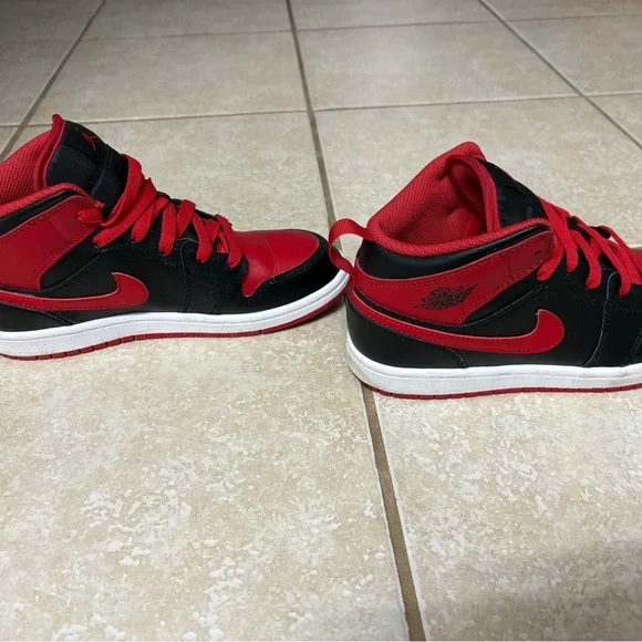 Kids Black and Red Sneakers